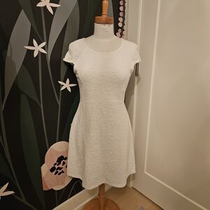 Zara White Textured Dress